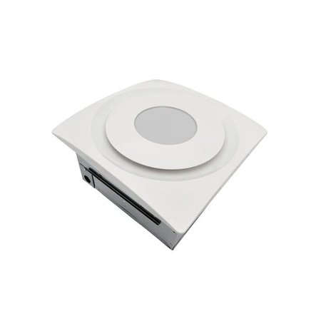 AERO PURE Aero Pure AP124H-SL W 120 CFM Quiet Bathroom Fan with LED Light & Humidity Sensor - White AP124H-SL W